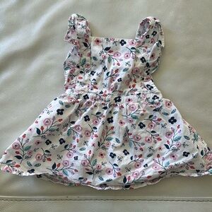 Rufflebutts Floral Ruffle Cross-Back Dress